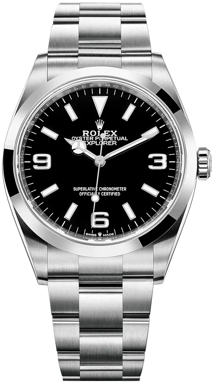 Rolex Explorer 124270 36mm Oystersteel Black