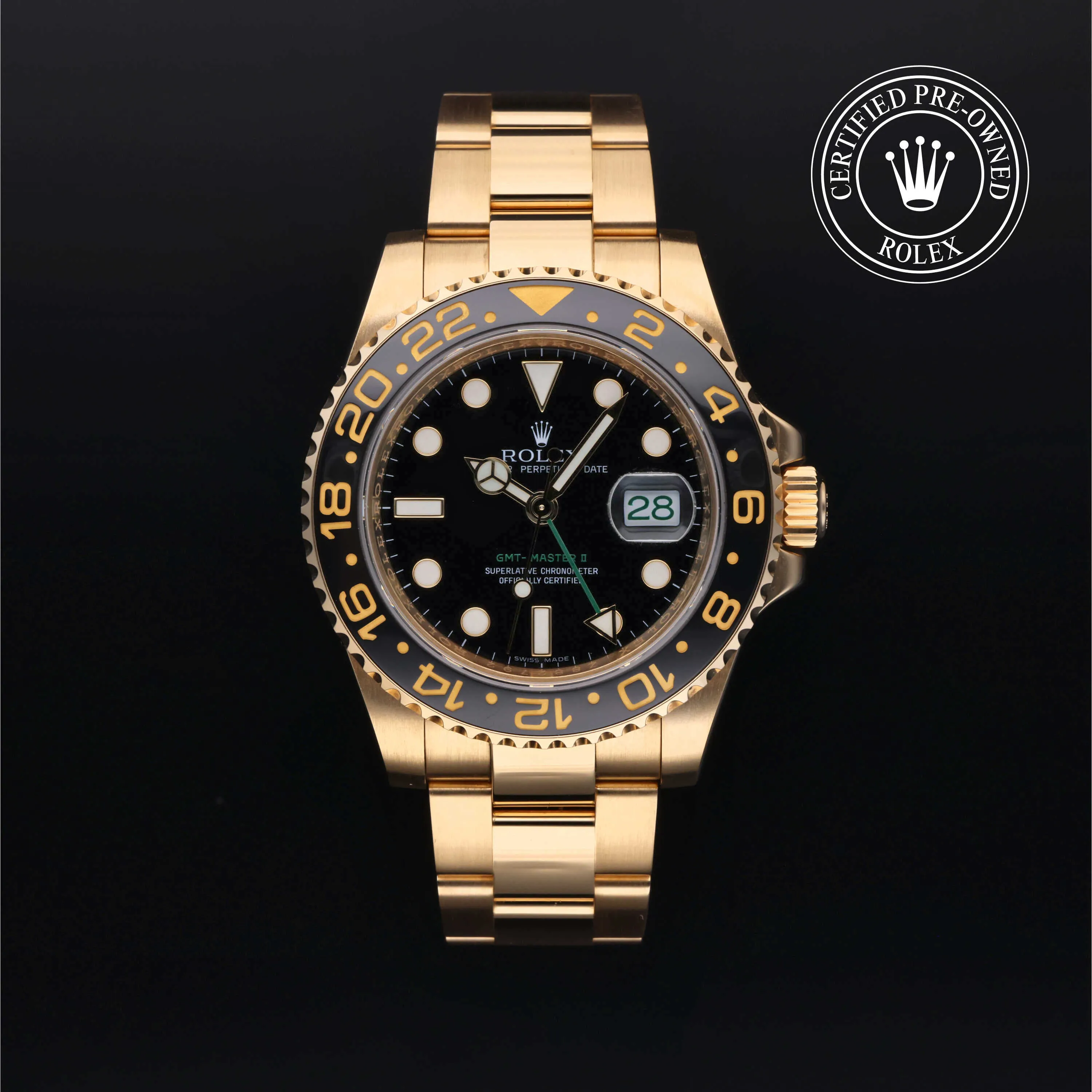 Rolex GMT-Master II 116718LN 40mm Yellow gold Black