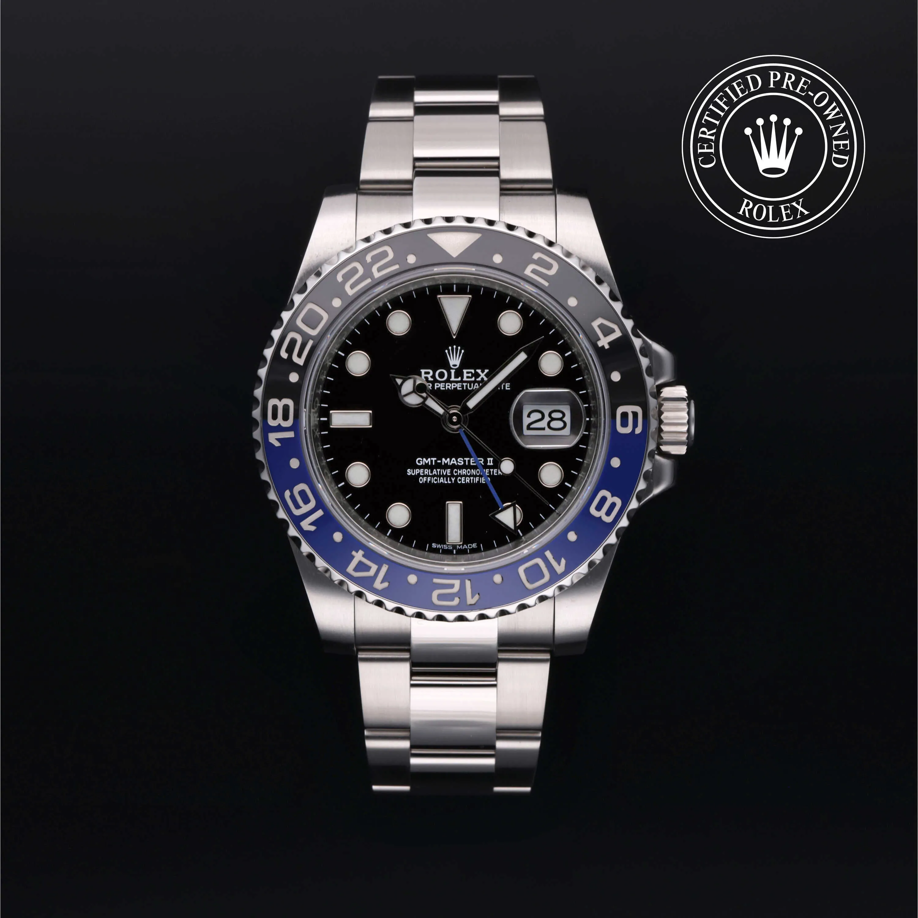 Rolex GMT-Master II 40mm Stainless steel Black