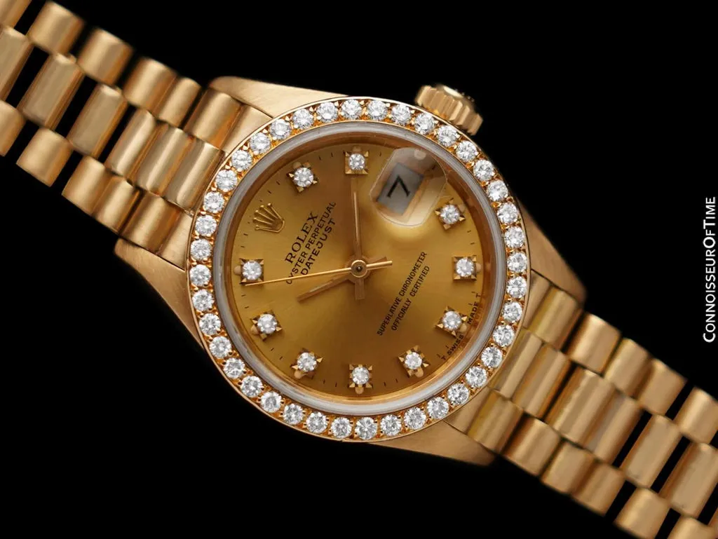 Rolex Lady-Datejust 69138 26mm Yellow gold Champagne