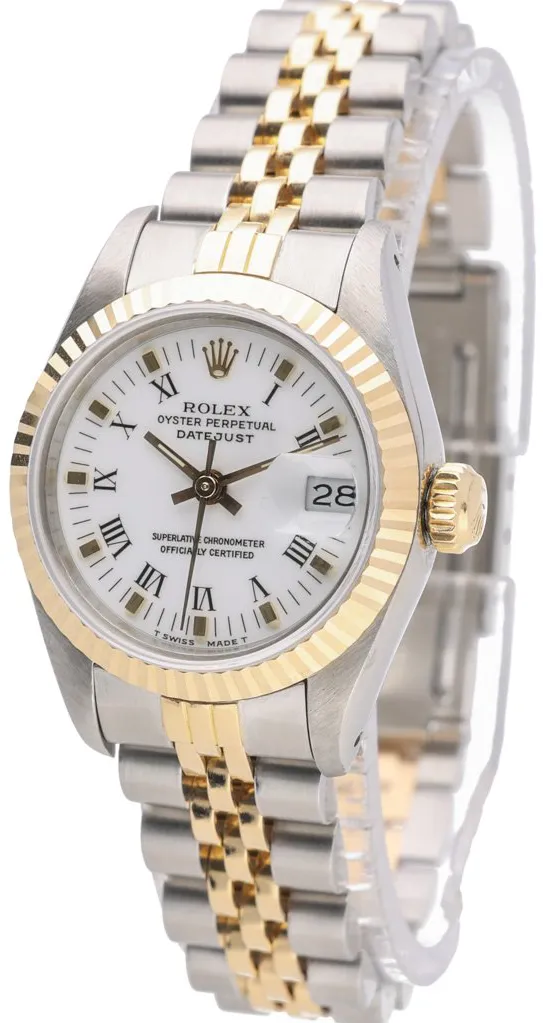 Rolex Lady-Datejust 69173 26mm Yellow gold and stainless steel White 2