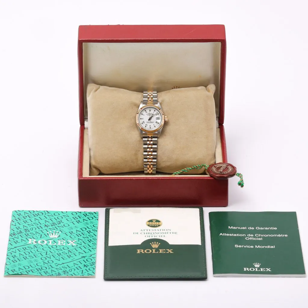 Rolex Lady-Datejust 69173 26mm Yellow gold and stainless steel White 3