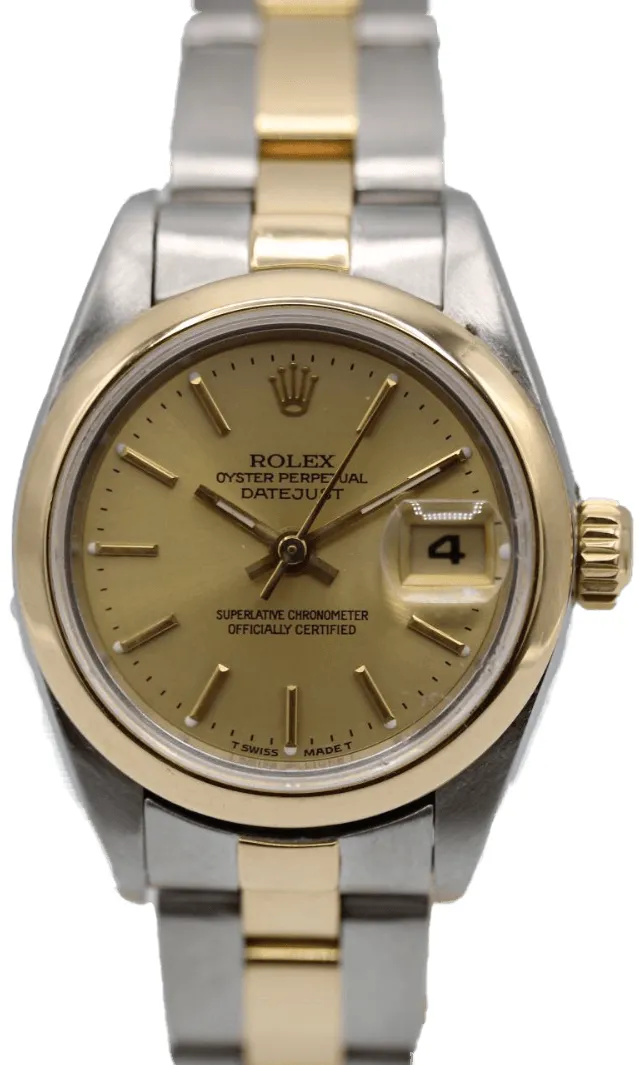 Rolex Lady-Datejust 69173 26mm Yellow gold and stainless steel Champagne