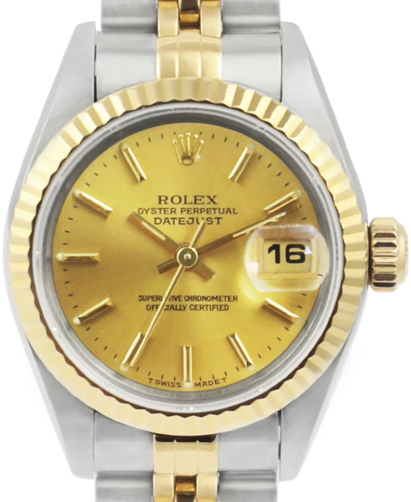 Rolex Lady-Datejust 69173 26mm Yellow gold and stainless steel Champagne