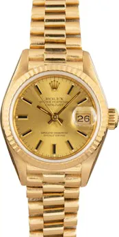 Rolex Lady-Datejust 69178 26mm Yellow gold Champagne