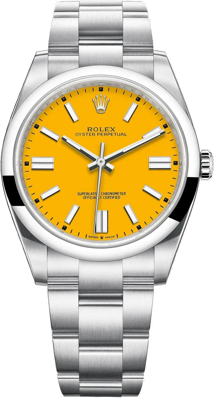 Rolex Oyster Perpetual 41 124300 41mm Oystersteel Yellow