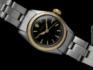 Rolex Lady Oyster Perpetual 6619 Yellow gold and Stainless steel Black