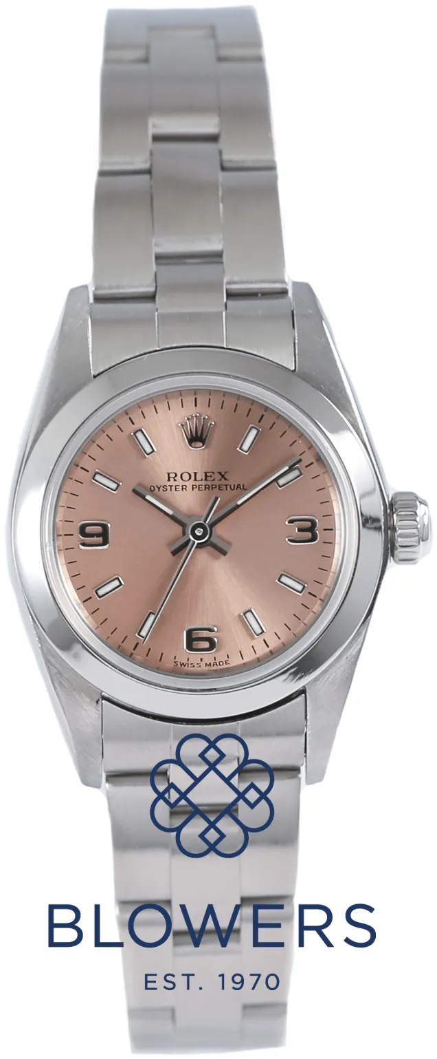 Rolex Oyster Perpetual 76080 24mm Stainless steel Salmon