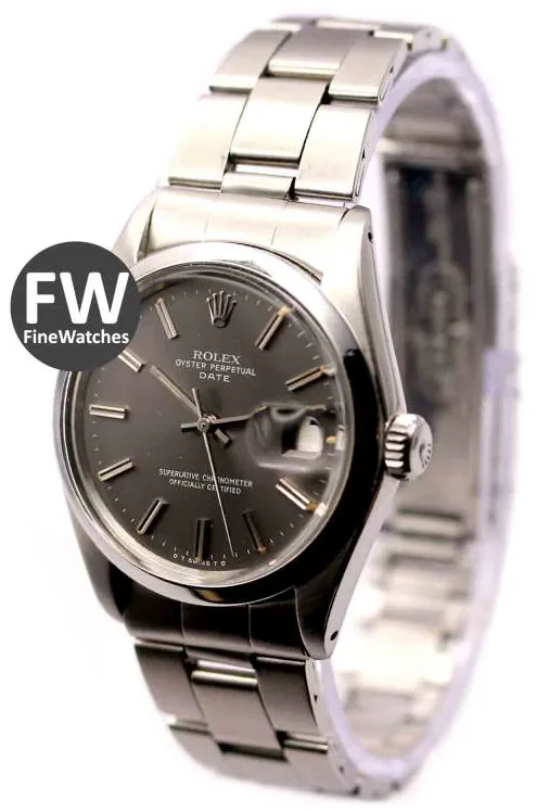 Rolex Oyster Perpetual Date 1500 34mm Stainless steel Gray 3