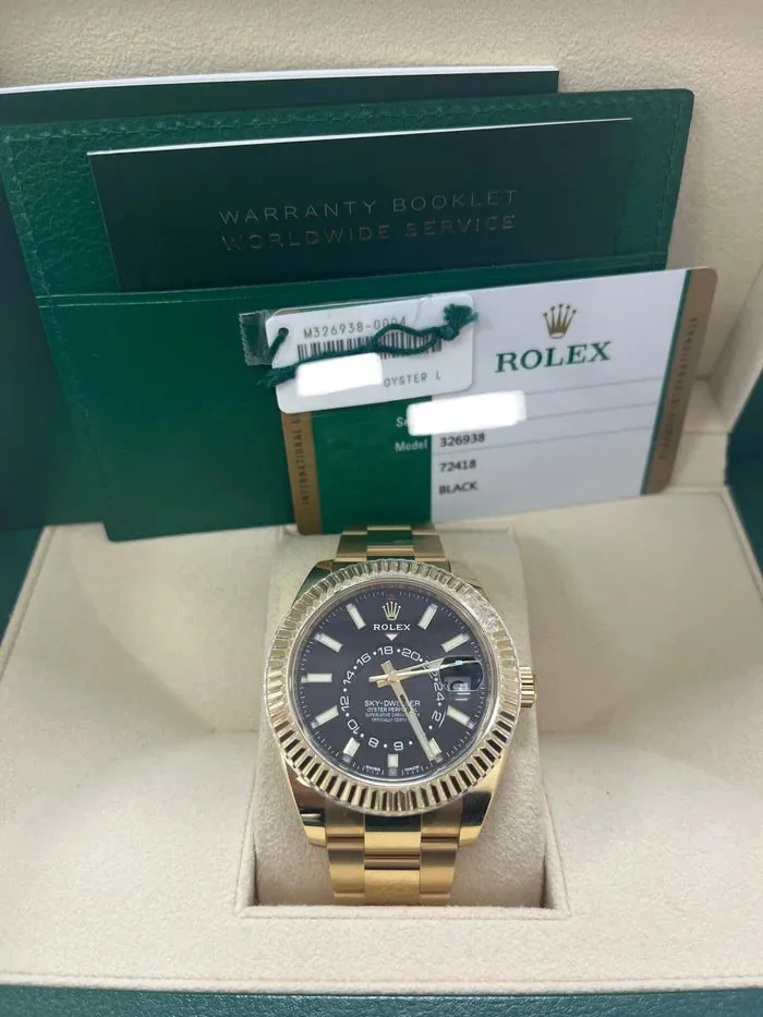 Rolex Sky-Dweller 326938 42mm Yellow gold and 18k yellow gold Black 1