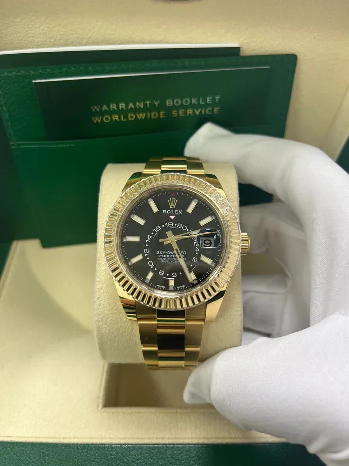 Rolex Sky-Dweller 326938 42mm Yellow gold and 18k yellow gold Black 5