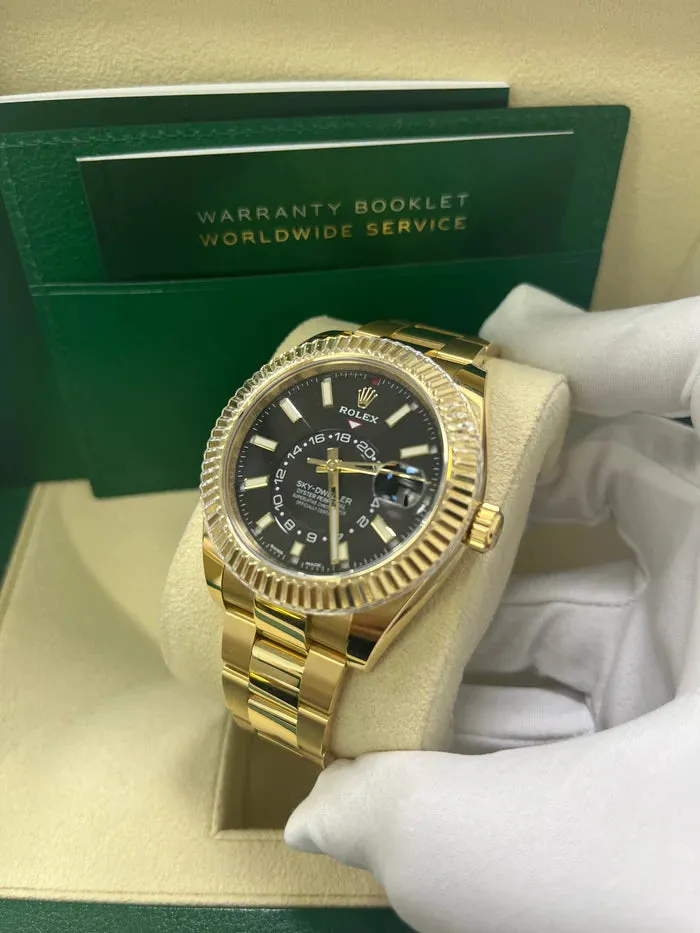 Rolex Sky-Dweller 326938 42mm Yellow gold and 18k yellow gold Black 6