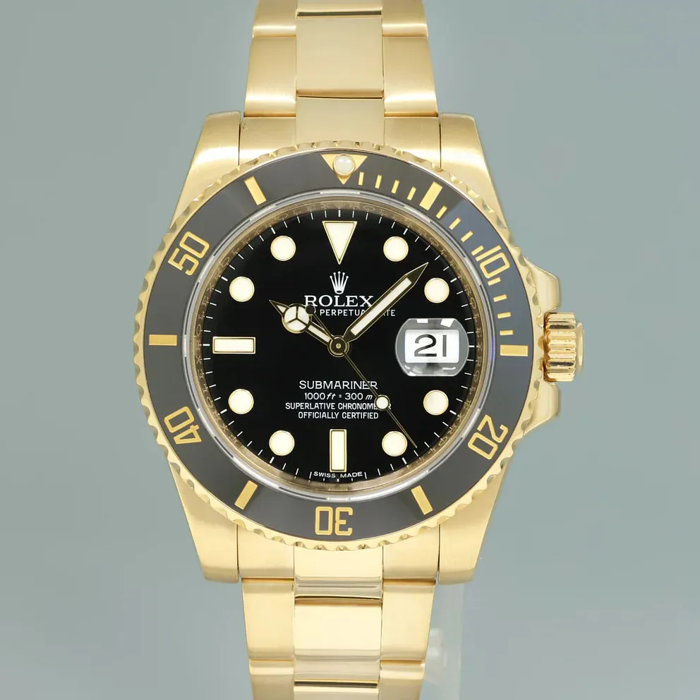 Rolex Submariner 116618LN-0001 40mm Yellow gold Black