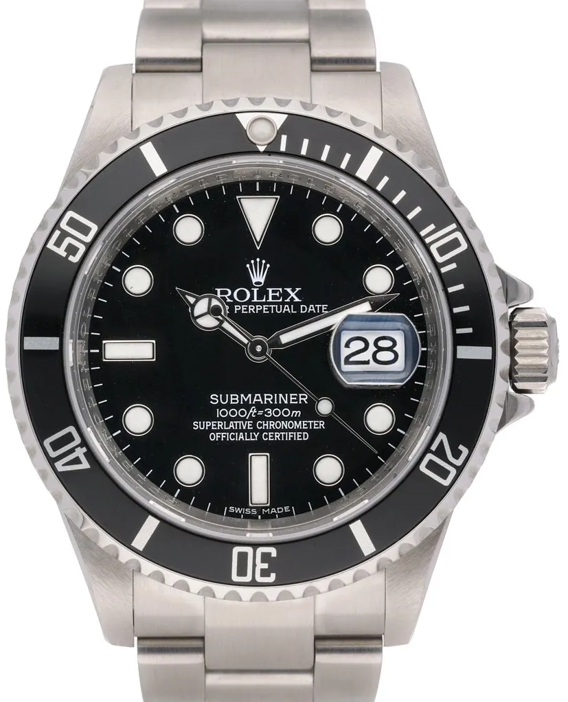 Rolex Submariner 16610 40mm Stainless steel Black