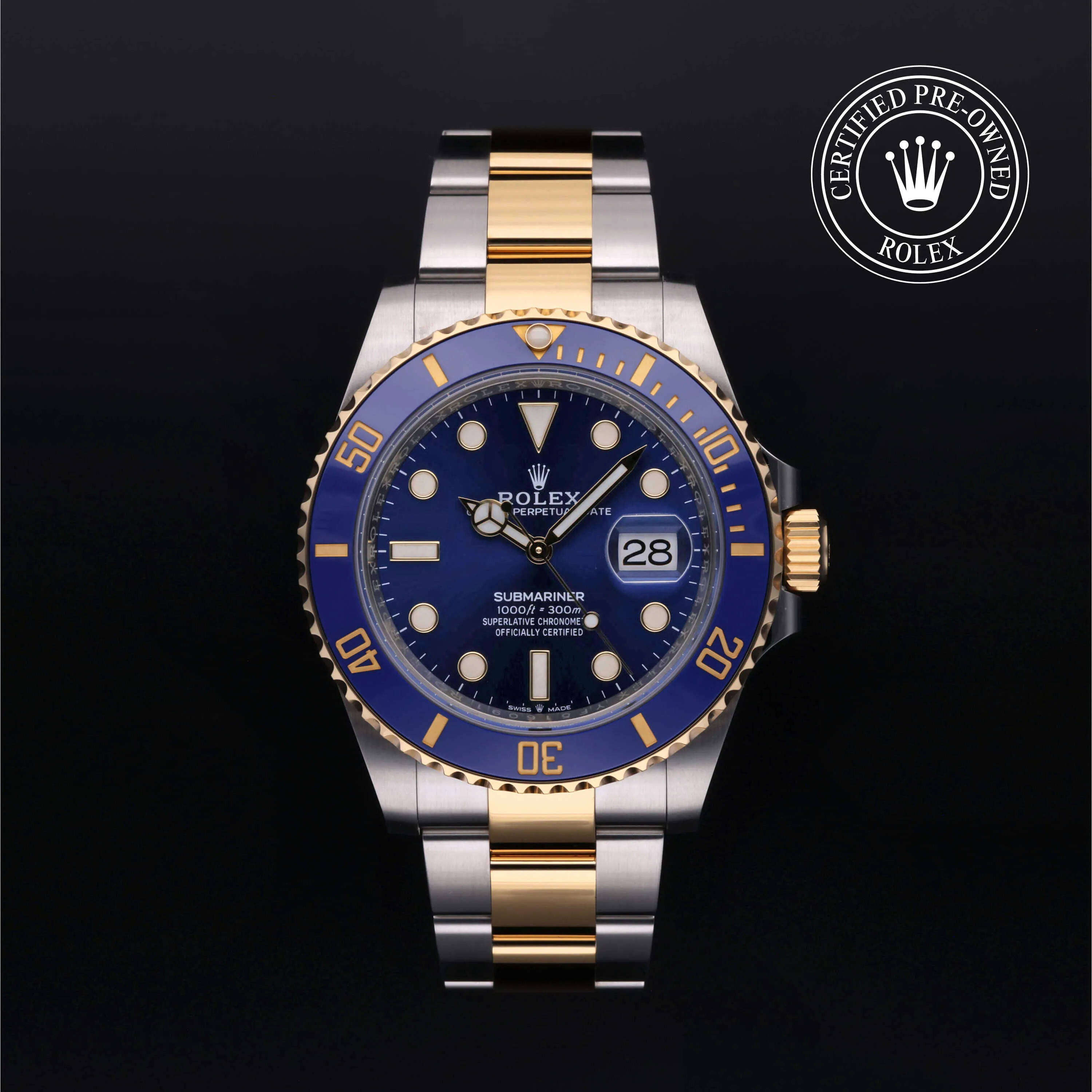 Rolex Submariner M126613LB 41mm Yellow gold and stainless steel Blue