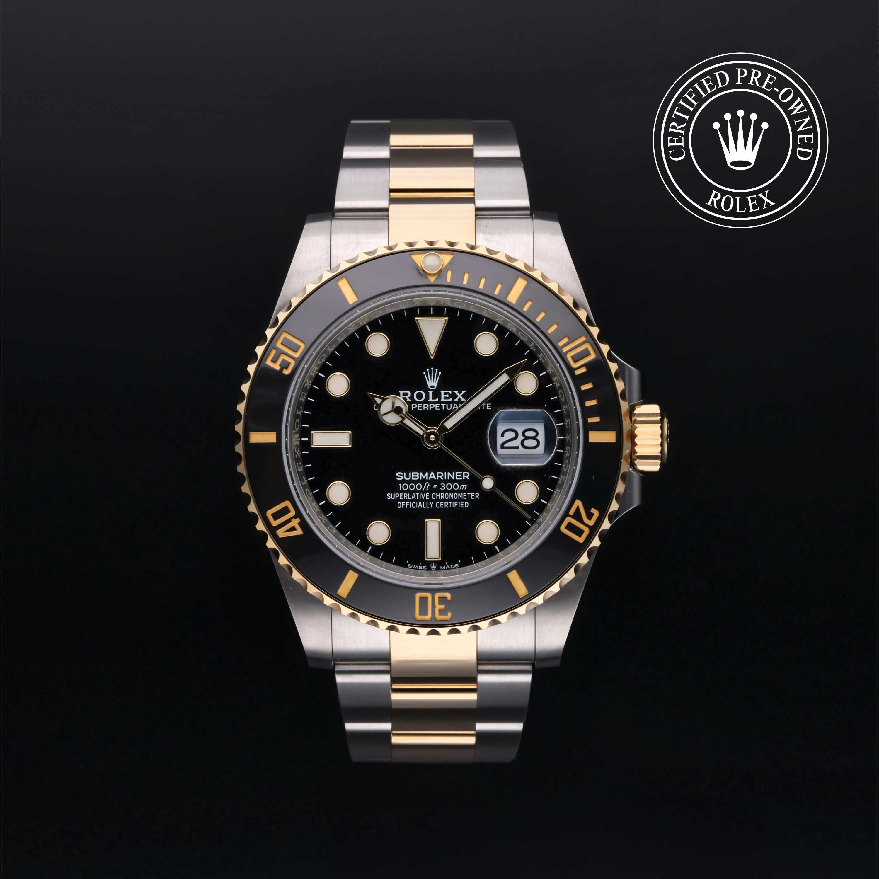 Rolex Submariner M126613LN 41mm Yellow gold and stainless steel Black