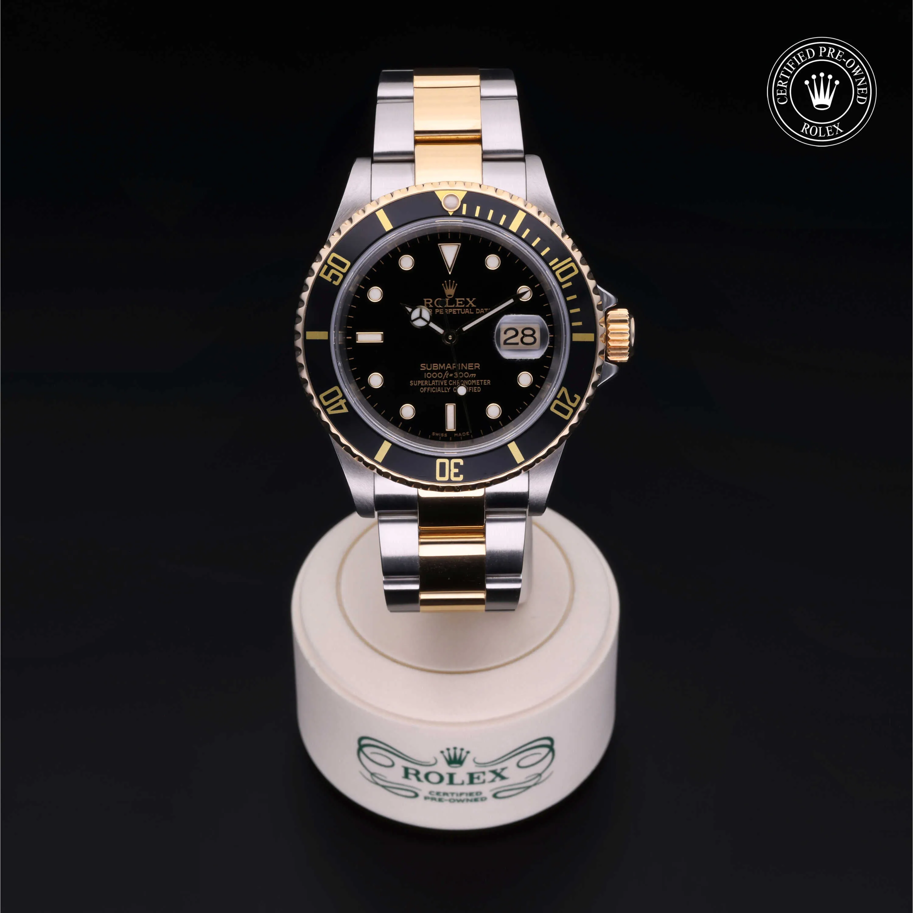 Rolex Submariner M16613LN 40mm Yellow gold and stainless steel Black 1