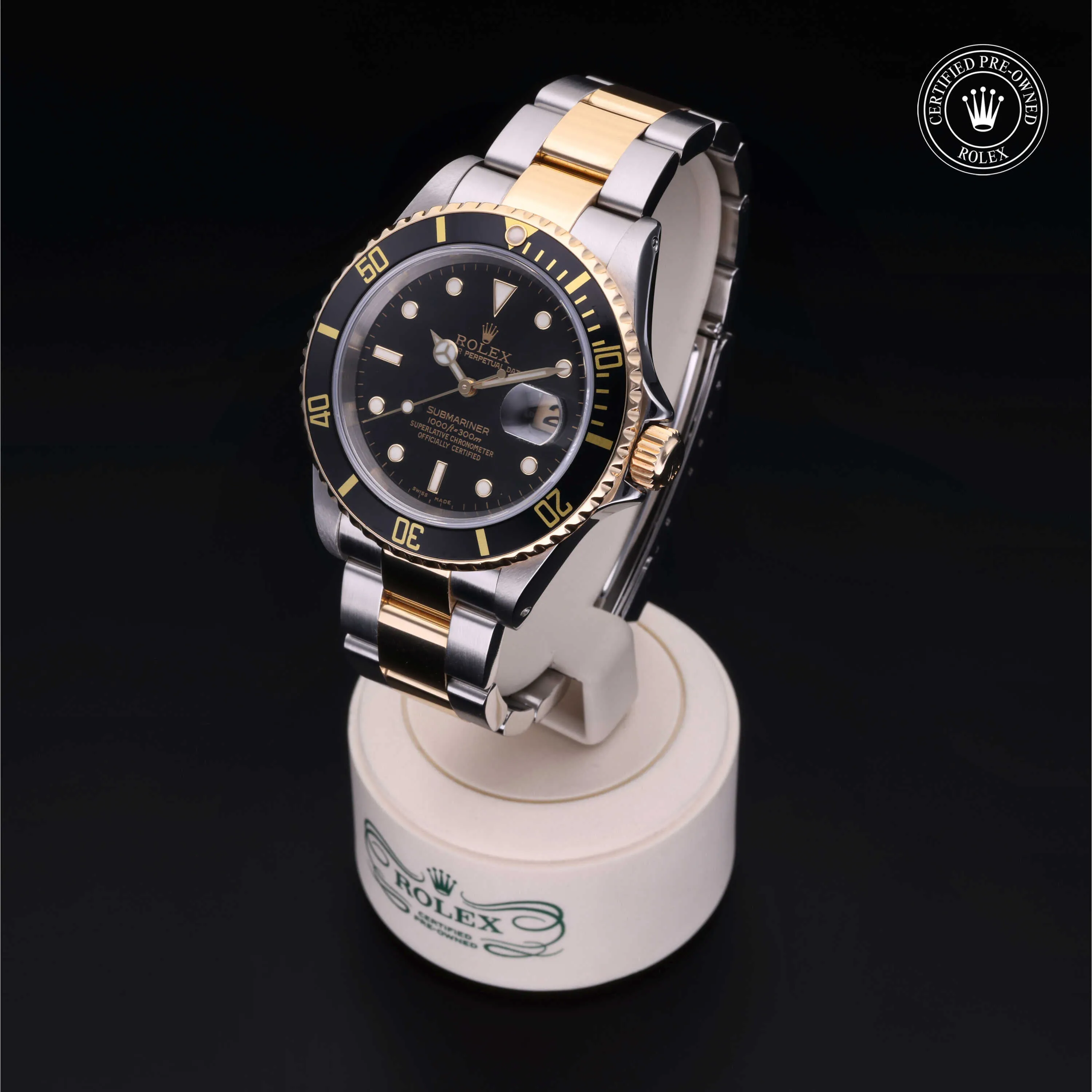 Rolex Submariner M16613LN 40mm Yellow gold and stainless steel Black 2