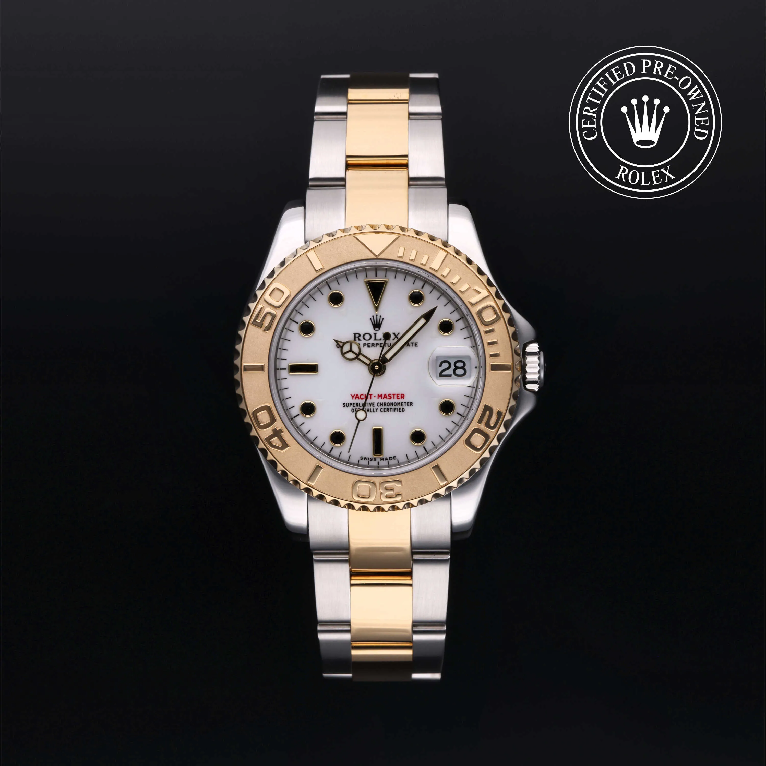 Rolex Yacht-Master 168623 35mm Yellow gold and Oystersteel White