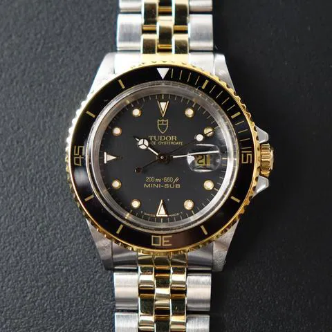 Tudor Prince Date 73091 33mm Yellow gold and stainless steel Black