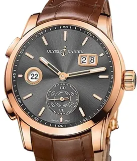 Ulysse Nardin Dual Time 3346-126LE/BQ Rose gold Gray