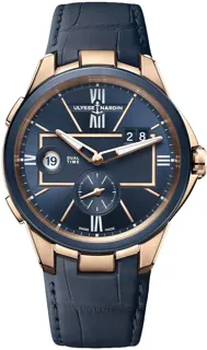 Ulysse Nardin Executive Dual Time 242-20-3/43 Rose gold Blue