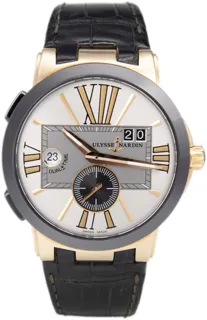 Ulysse Nardin Executive Dual Time 246-00/421 42mm Stainless steel and 18k rose gold Silver