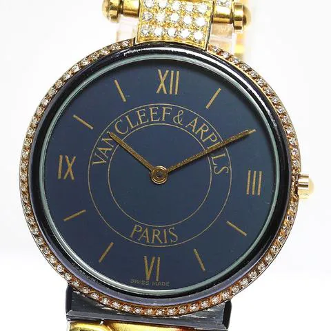 Van Cleef & Arpels 43106 30mm Yellow gold and Stainless steel Blue