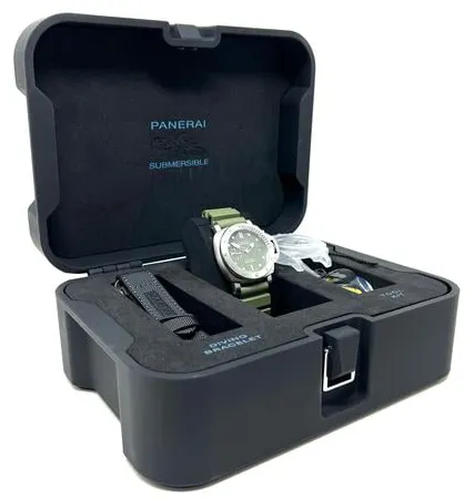 Panerai Submersible PAM 01055 42mm Stainless steel Green 2