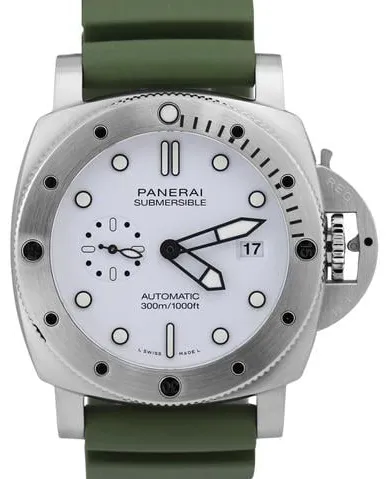 Panerai Submersible PAM 01226 44mm Stainless steel White