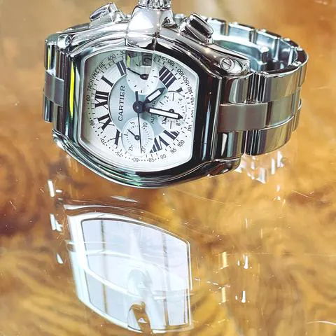 Cartier Roadster 2618 40mm Stainless steel White