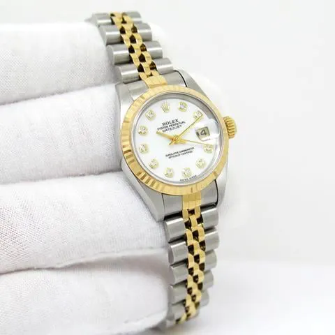 Rolex Lady-Datejust 69173 26mm Yellow gold and stainless steel White