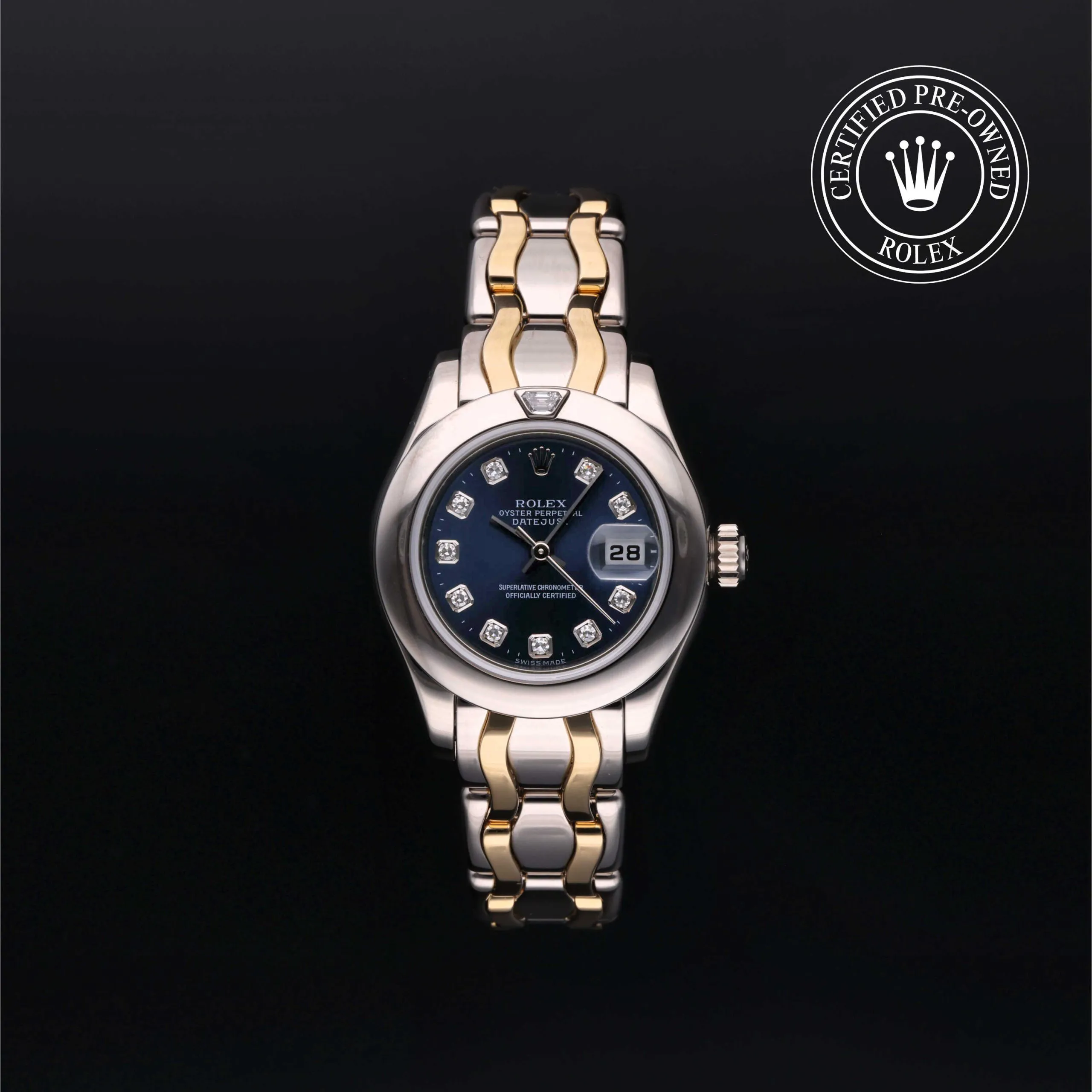 Rolex Lady-Datejust Pearlmaster 80329 29mm White gold Blue