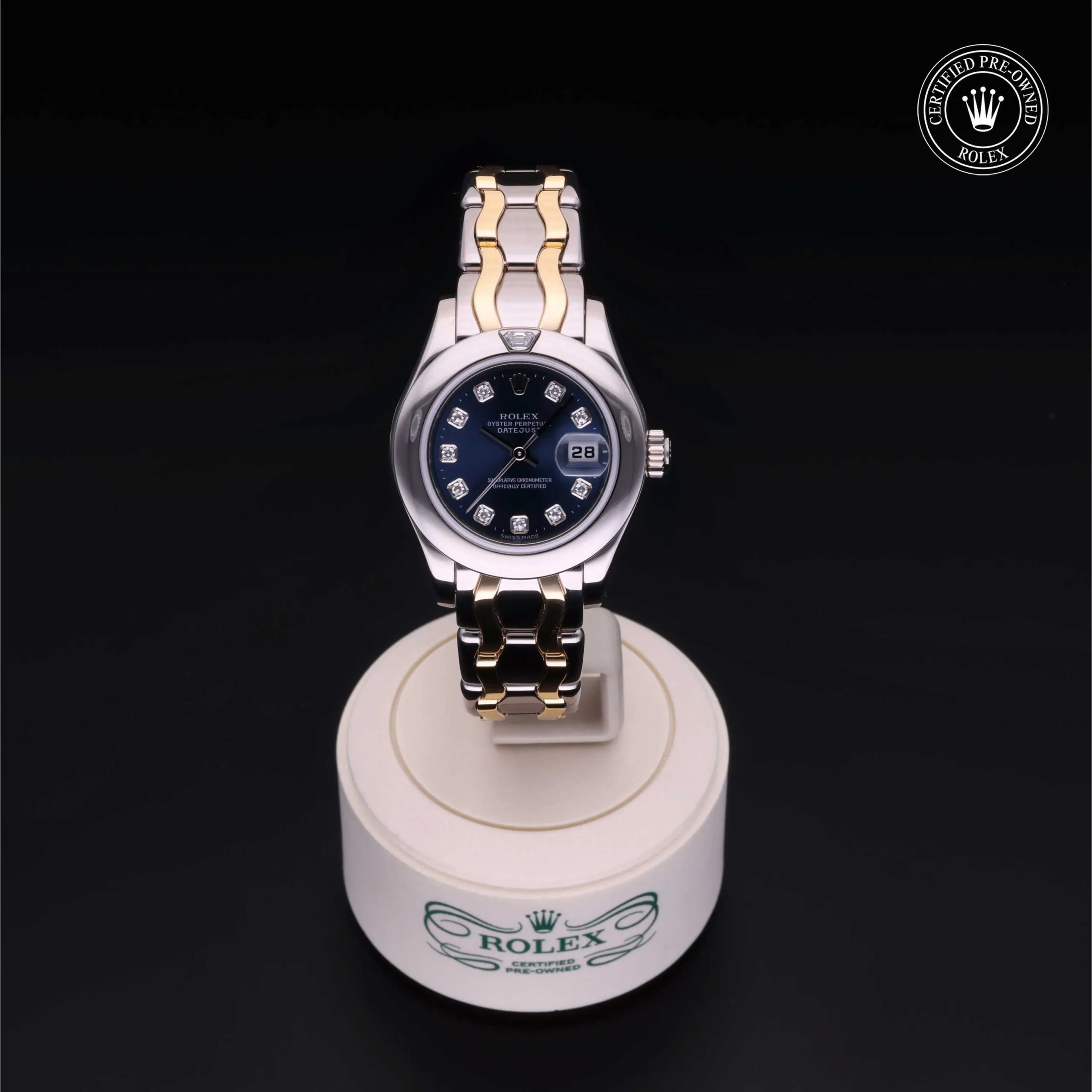 Rolex Lady-Datejust Pearlmaster 80329 29mm White gold Blue 2