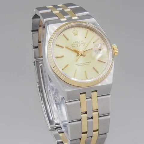 Rolex Datejust Oysterquartz 17013 36mm Yellow gold and stainless steel Champagne 3
