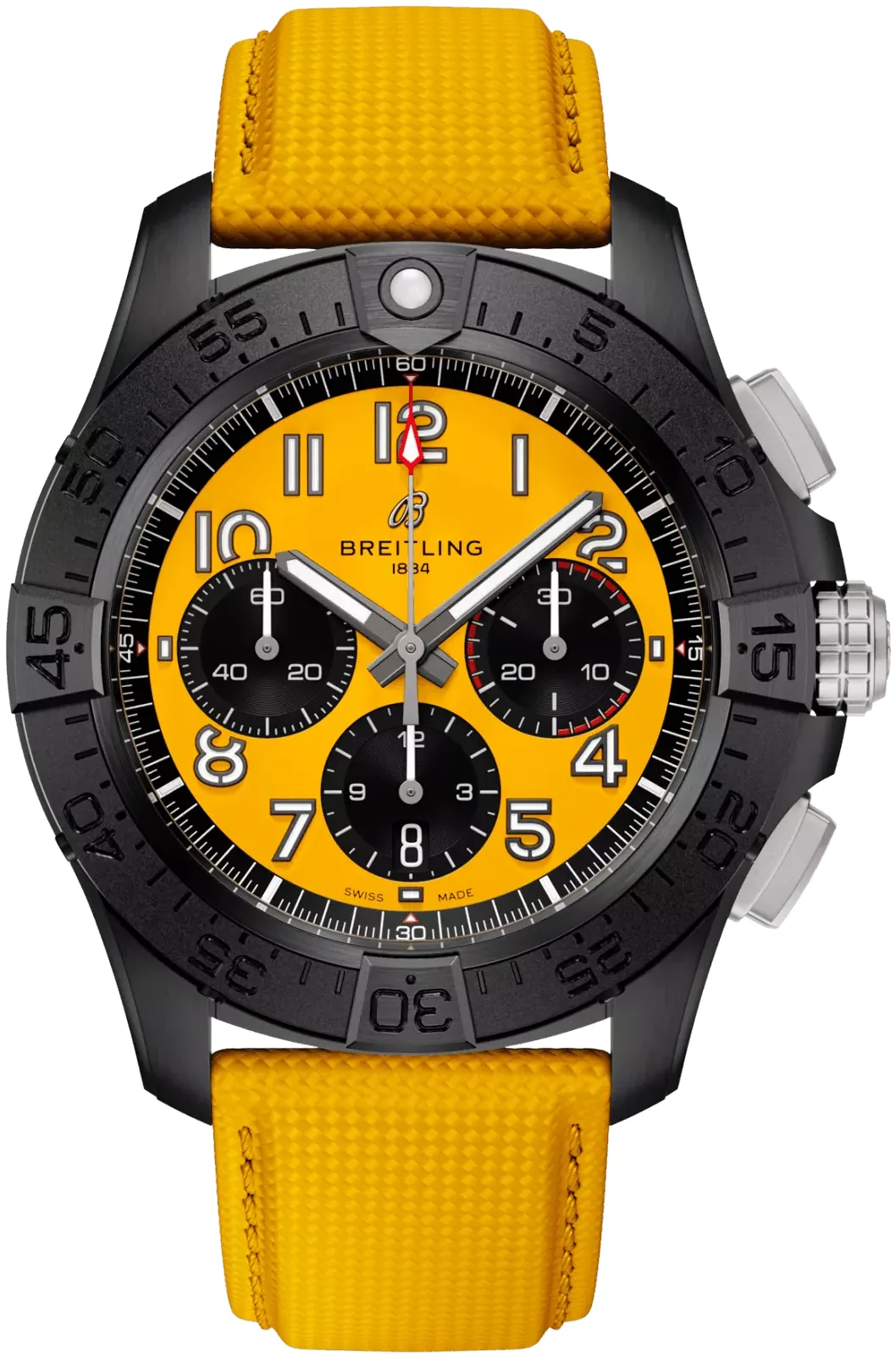 Breitling Avenger SB0147101I1X1 44mm Black ceramic Yellow