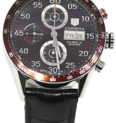 TAG Heuer Carrera CV2A12 43mm Stainless steel Brown