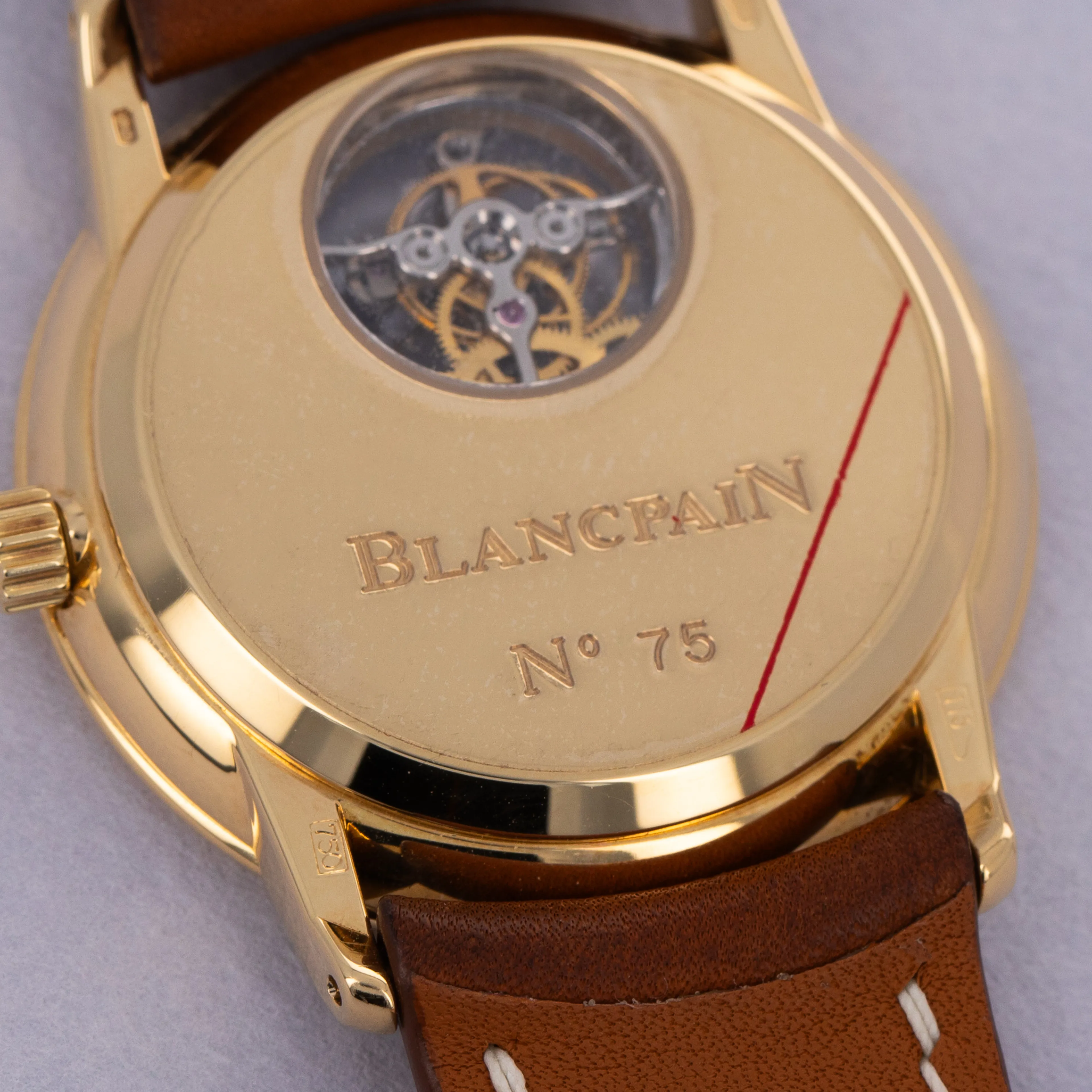 Blancpain Flying Toubrillon 8 Days 0023-1418-55 34mm Yellow gold White 3