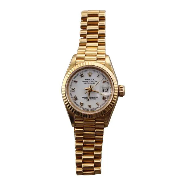 Rolex Datejust 89178 26mm Yellow gold White