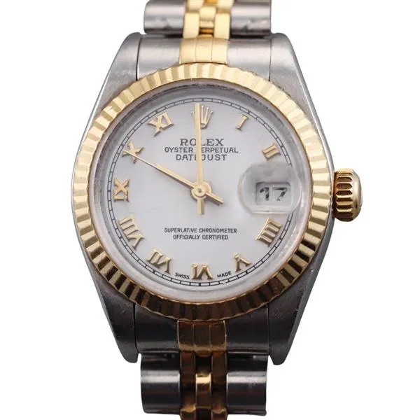 Rolex Datejust 79173 26mm Yellow gold and stainless steel White 2