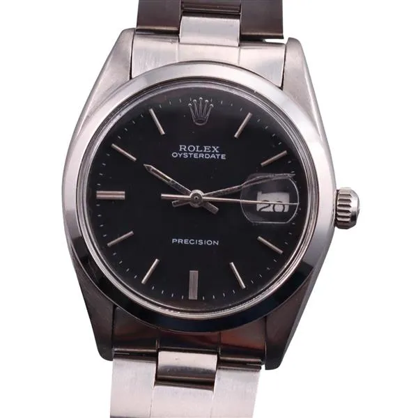 Rolex Oysterdate Precision 6694 34mm Stainless steel Black 2