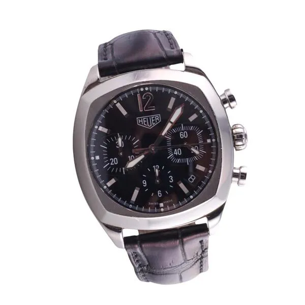 Heuer Monza CR2110.FC6165 37mm Stainless steel Black