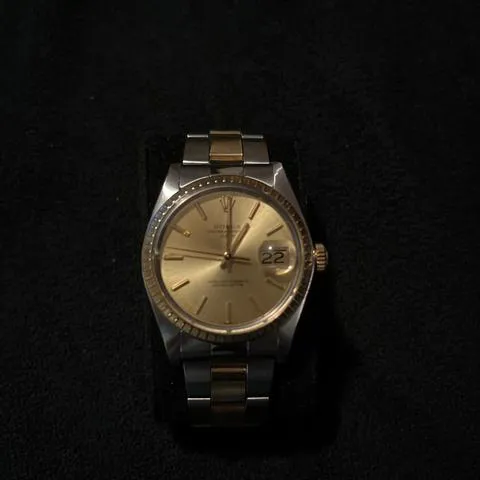 Rolex Oyster Perpetual Date 15053 34mm Yellow gold and stainless steel Champagne 6