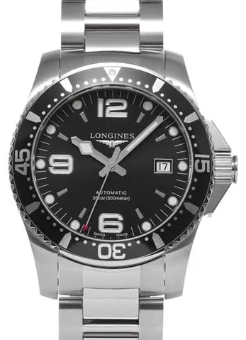 Longines HydroConquest L3.742.4.56.6 41mm Stainless steel Black