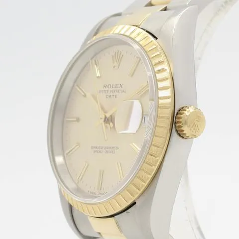 Rolex Oyster Perpetual Date 15223 34mm Yellow gold and stainless steel Champagne 3