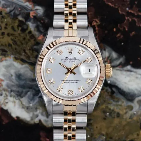 Rolex Lady-Datejust 69173 26mm Yellow gold and stainless steel Silver