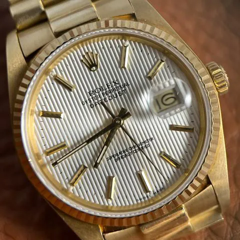Rolex Datejust 36 16018 36mm Yellow gold Silver