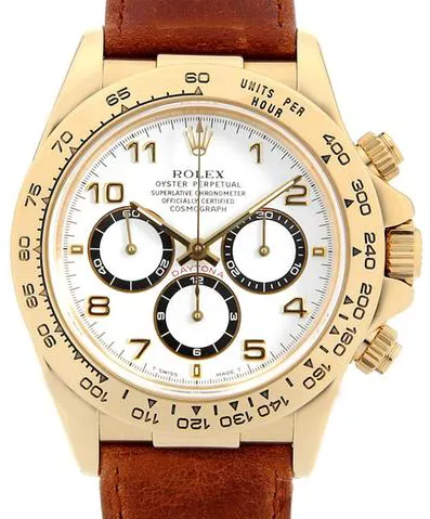 Rolex Daytona 16518 40mm Yellow gold White