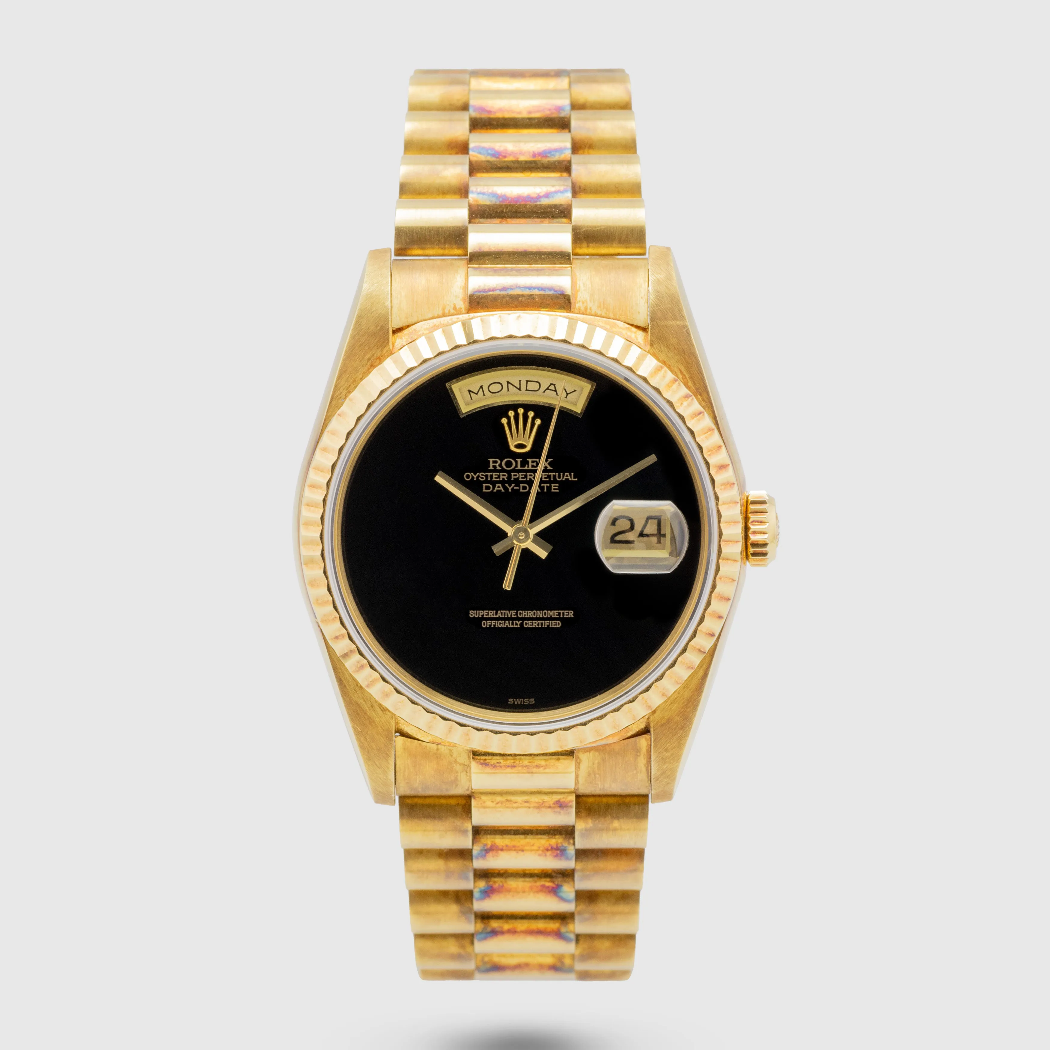 Rolex Day-Date 36 18238 36mm Yellow gold Onyx