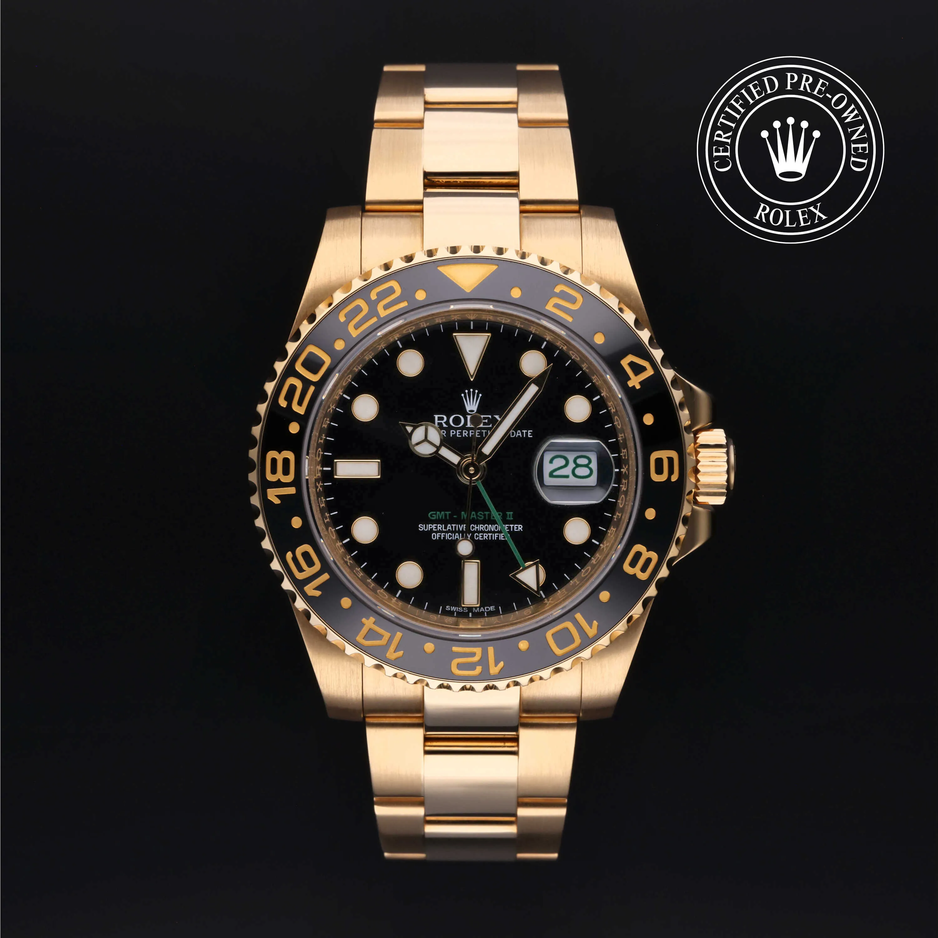 Rolex GMT-Master II 116718LN 40mm Yellow gold Black